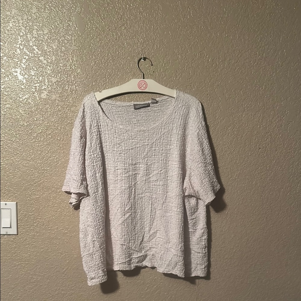 Croft & Barrow Cream Boxy Short Sleeve Blouse